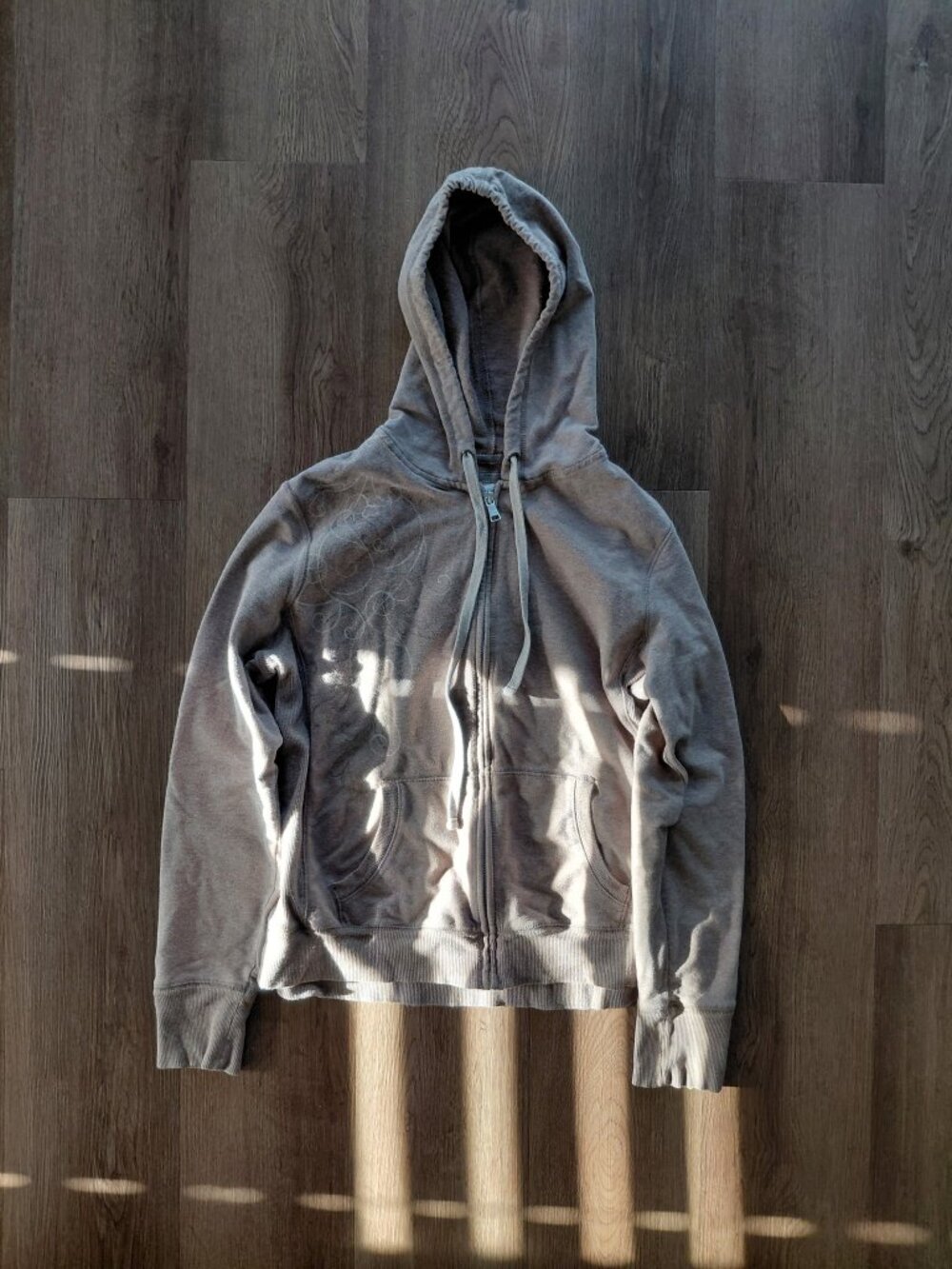 Sonoma Y2K Floral Zip-Up Hoodie | Women's Large | 96% Cotton | 4% Spandex